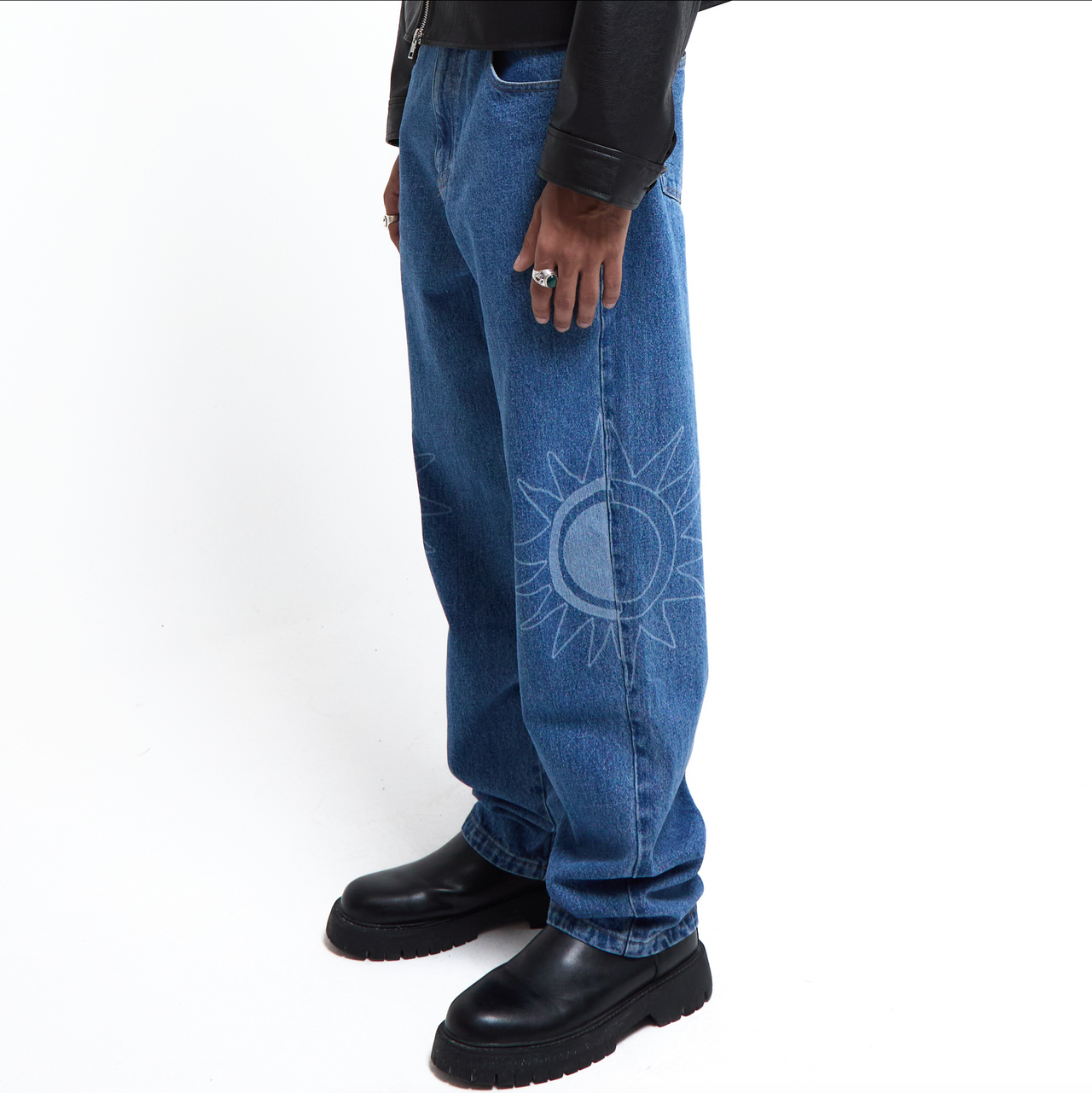 Split Logo Denim Pant