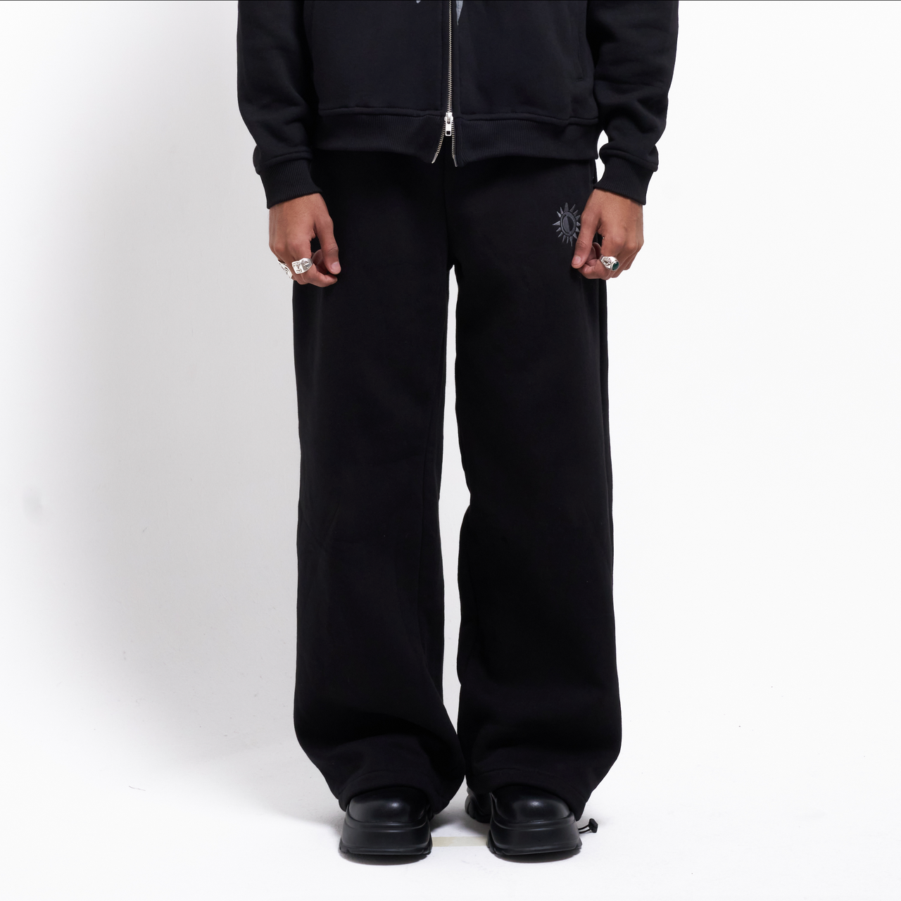 SN3 Studio Black Wide Leg Pant