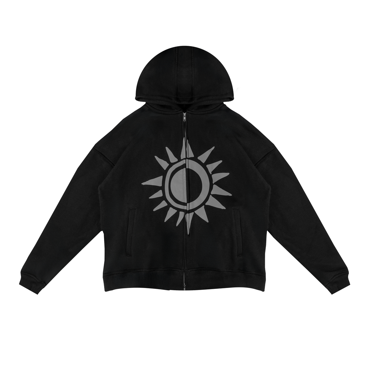 Rising Sun Double Zipper Zip Hoodie